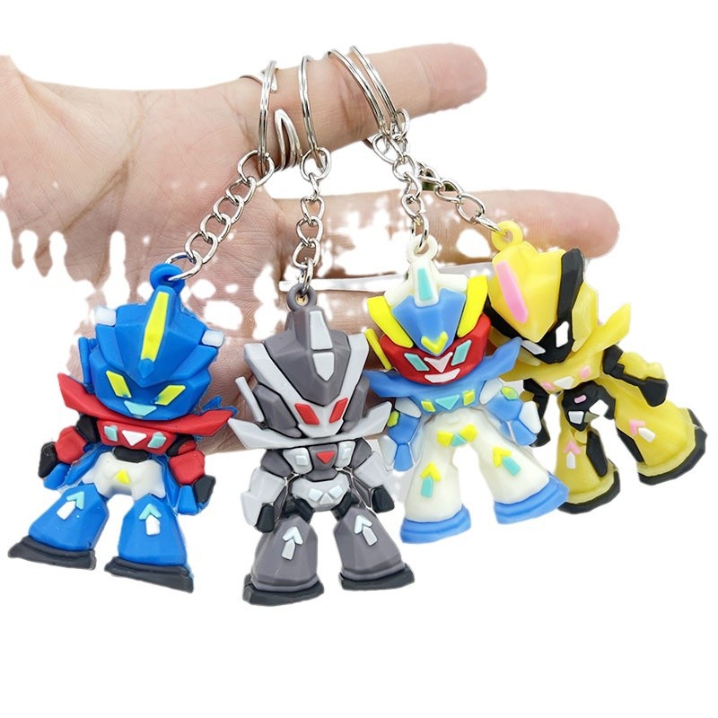 Car Accessories Gifts For Men - Gundam Silicone Keychain, Mini Mobile Suit