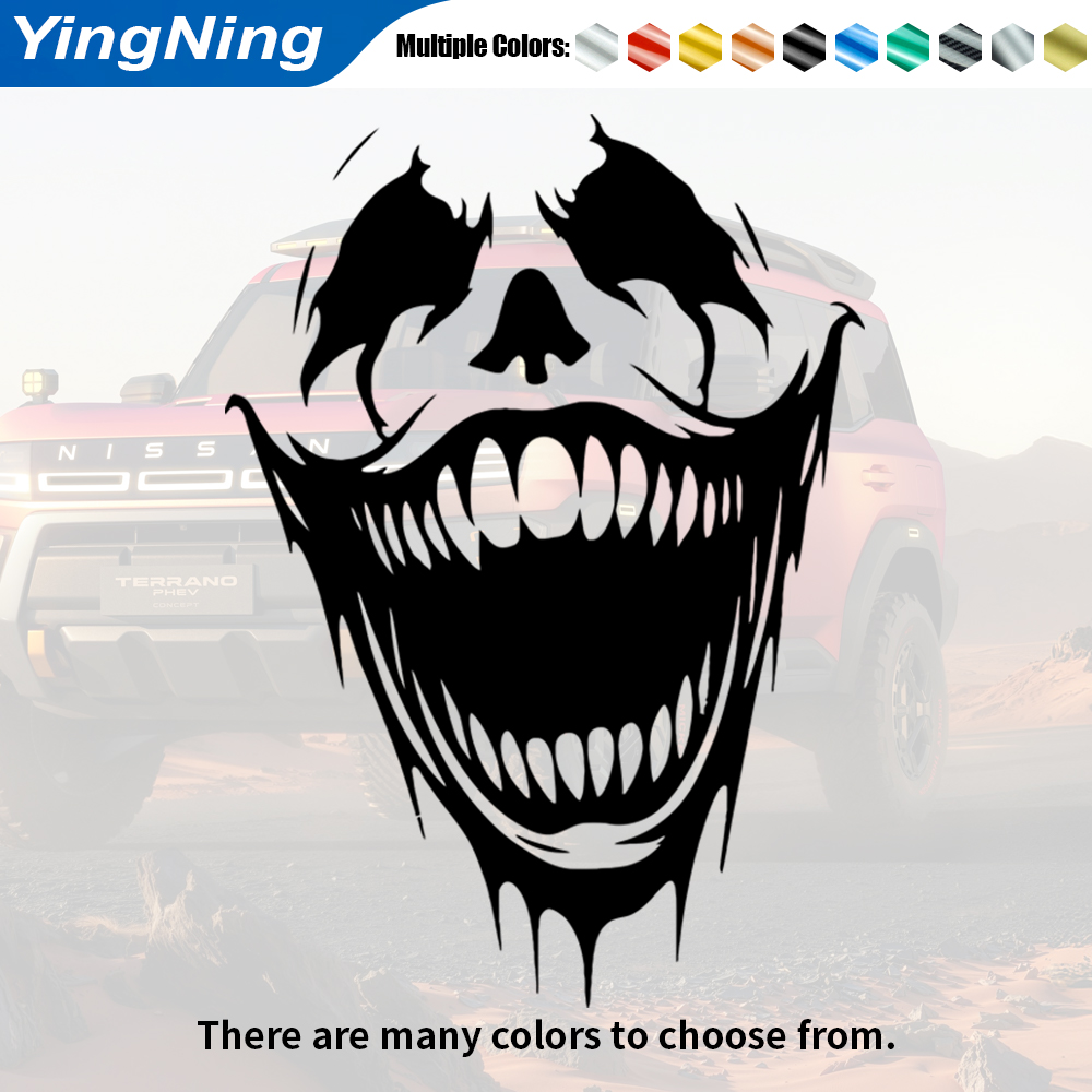Car Accessories Joker - Scary Joker Smile Car Stickers Evil