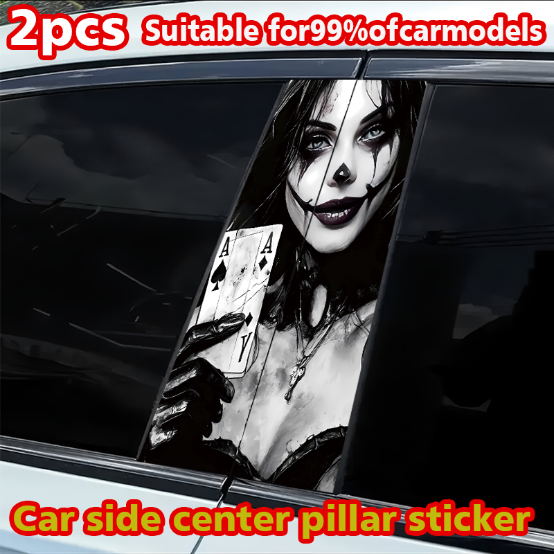 Car Accessories Joker - 2pcs car B-pillar stickers Joker Girl