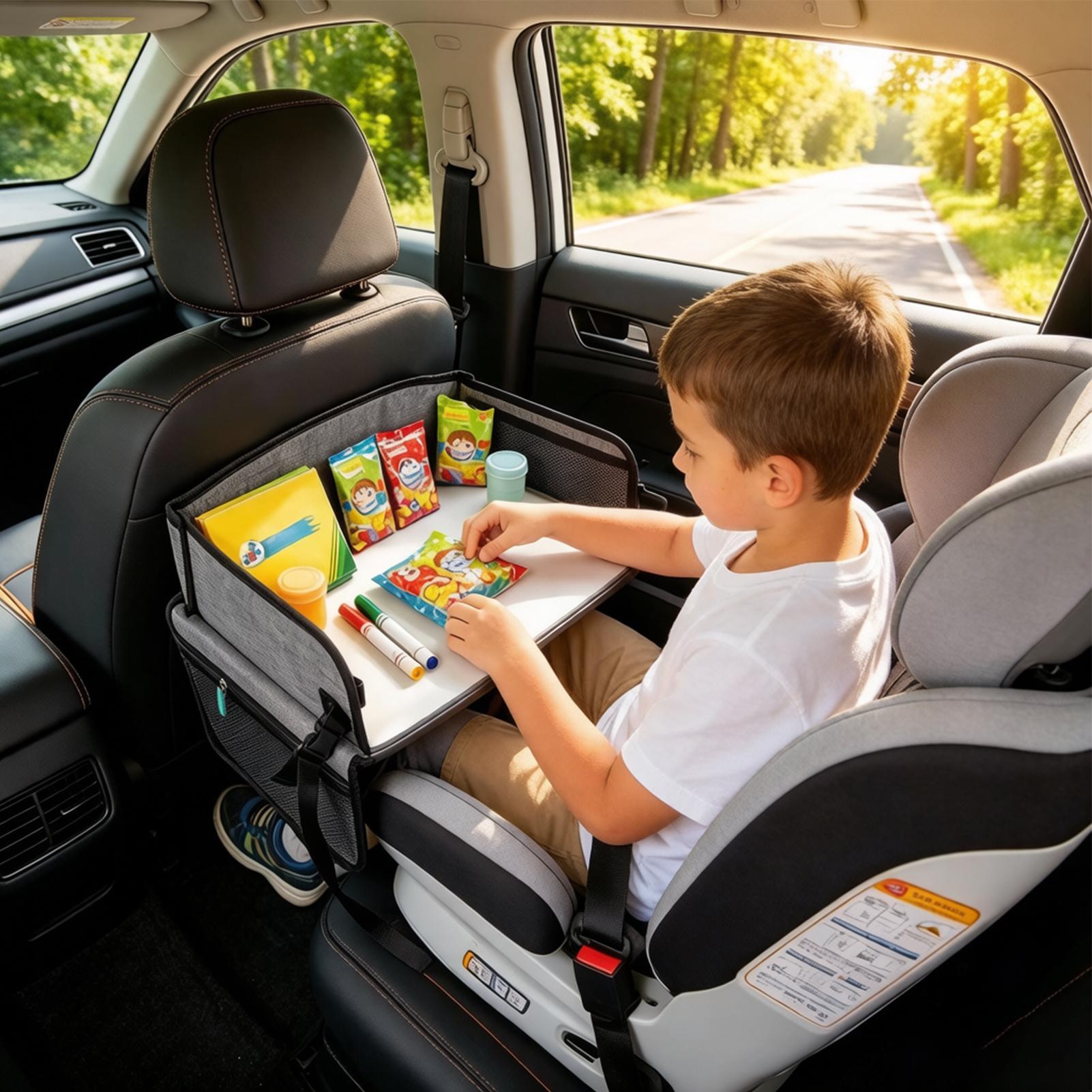 Kids Car Tray With Pocket Fold - đánh giá và giá Car Seat Organizer