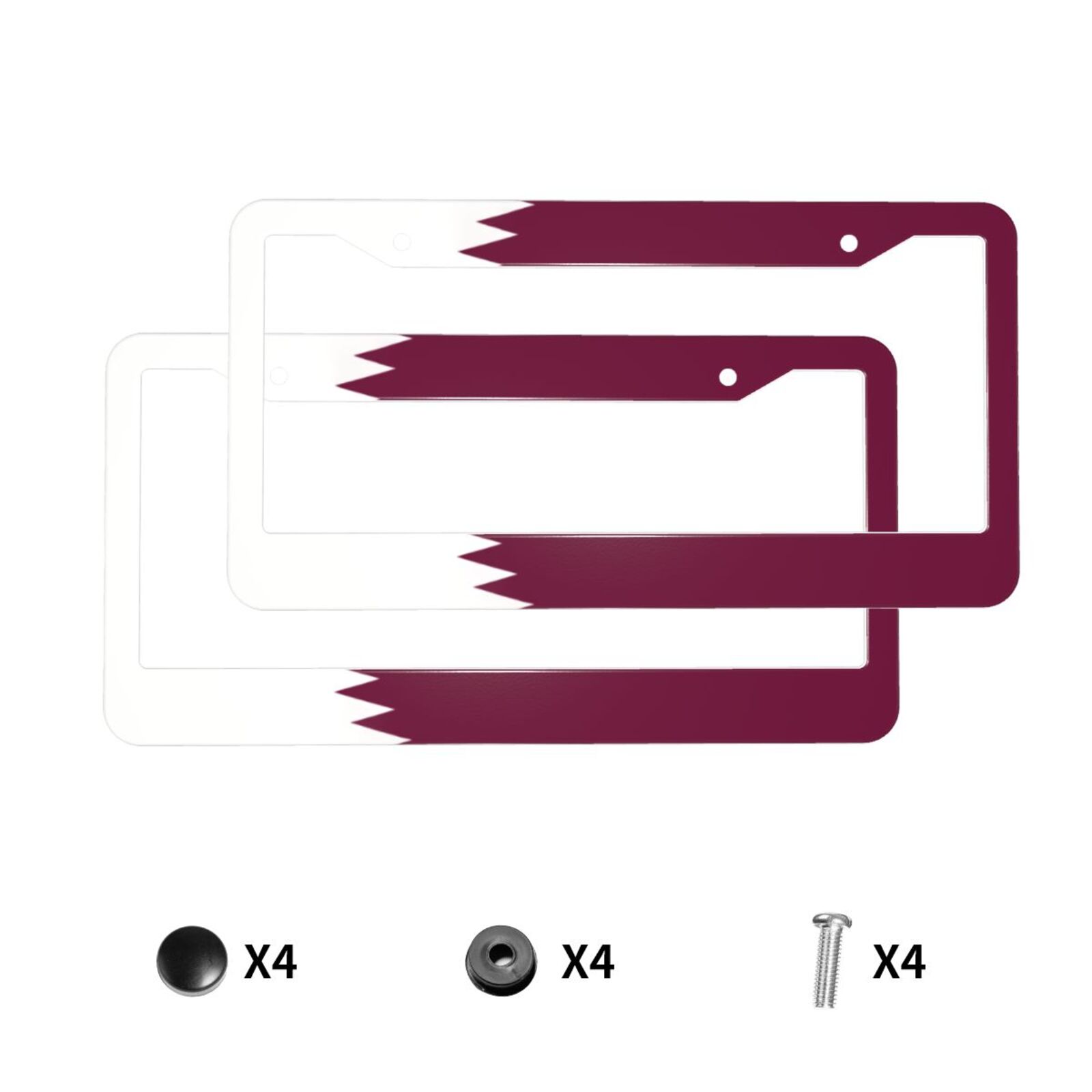 Flag of Qatar Pattern License  - đánh giá và giá Car Accessories Qatar
