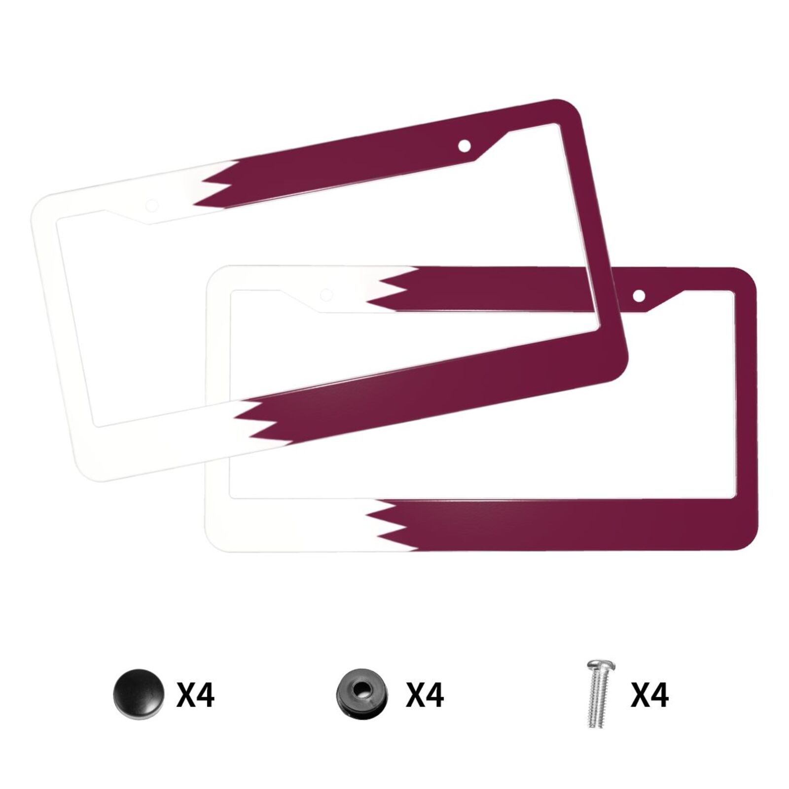 Flag of Qatar Pattern License  - đánh giá và giá Car Accessories Qatar
