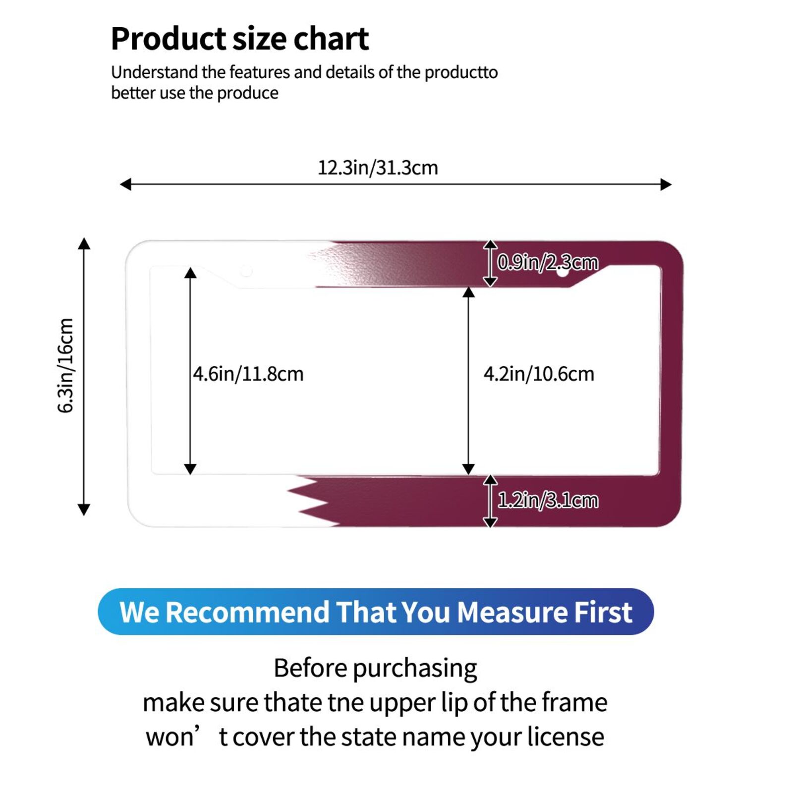Flag of Qatar Pattern License  - đánh giá và giá Car Accessories Qatar