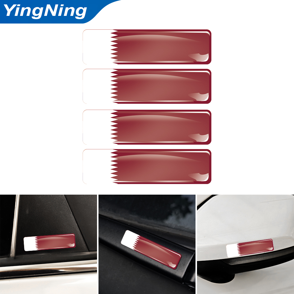 4PCS Qatar Flag Sticker Vinyl  - đánh giá và giá Car Accessories Qatar