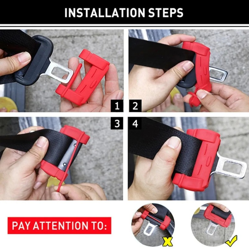 2pcs Car Seat Belt Clip Silico - đánh giá và giá Car Accessories For Inside