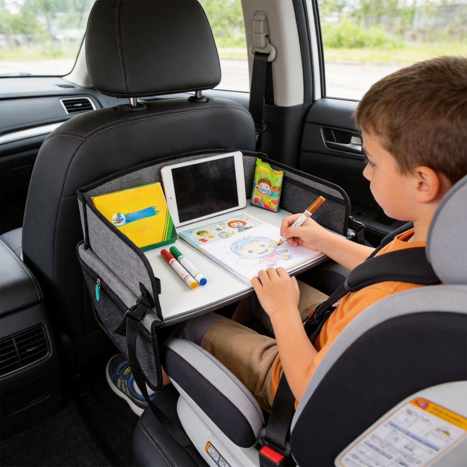 Kids Travel Tray With Pocket F - đánh giá và giá Car Seat Organizer