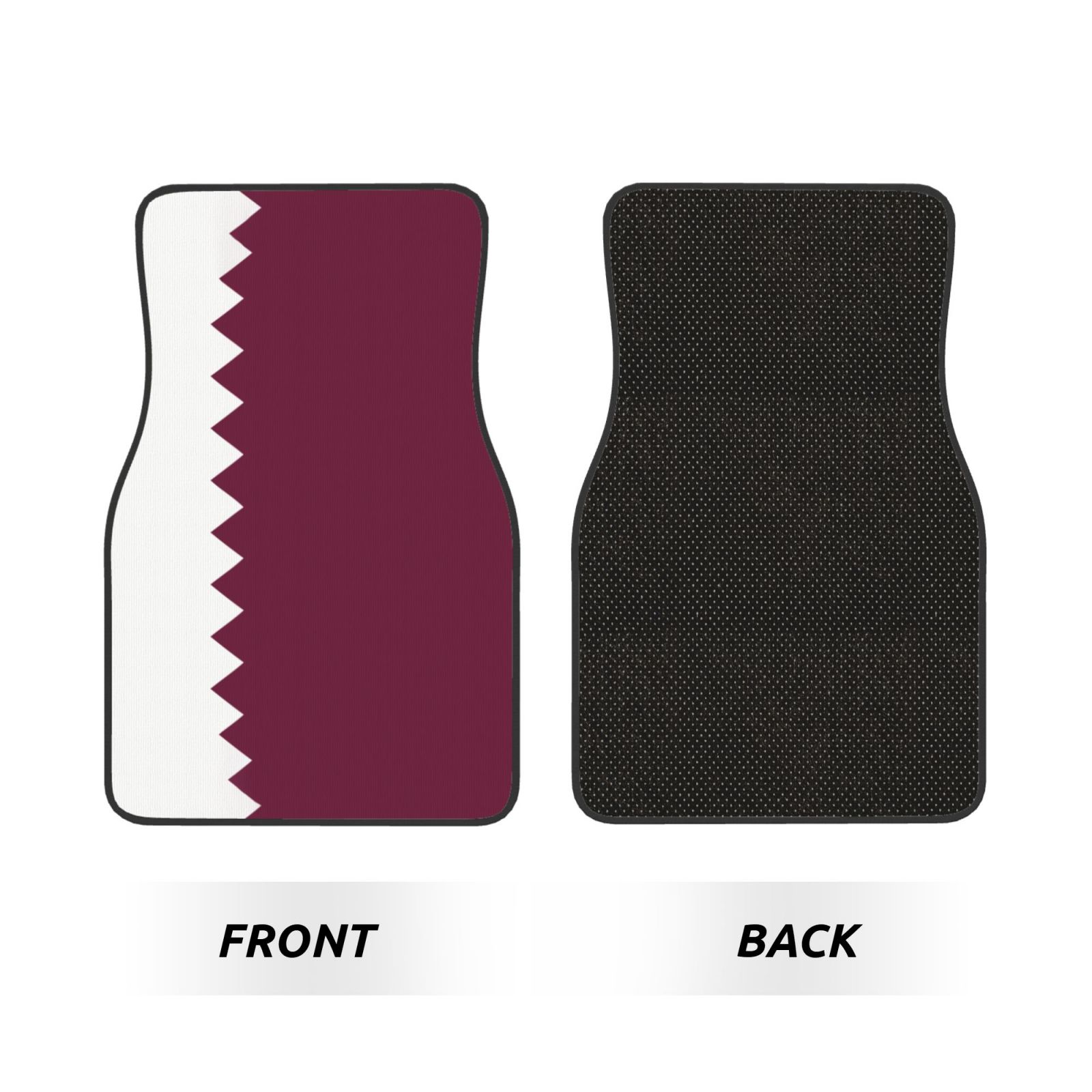 Flag of Qatar Pattern Car Floo - đánh giá và giá Car Accessories Qatar