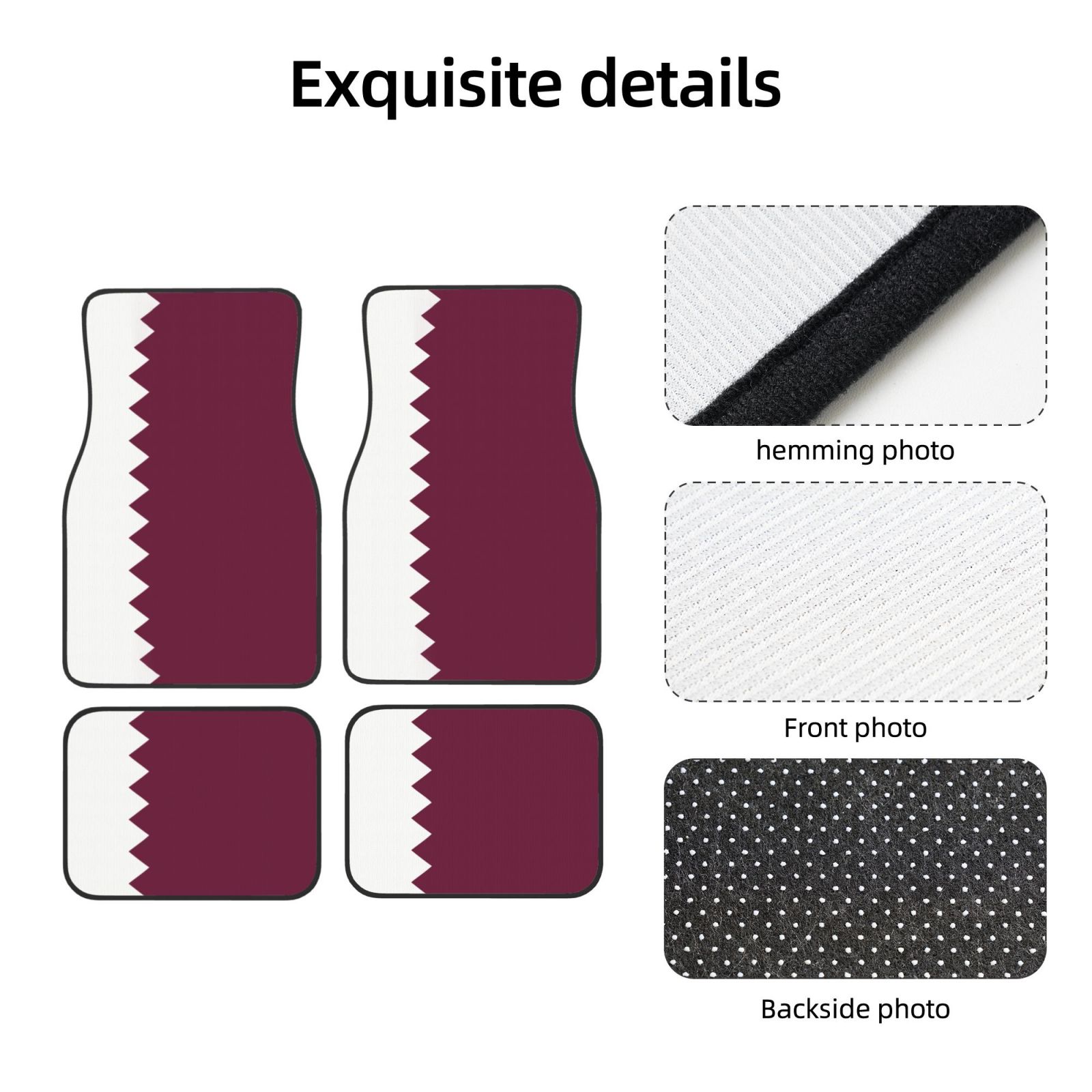 Flag of Qatar Pattern Car Floo - đánh giá và giá Car Accessories Qatar